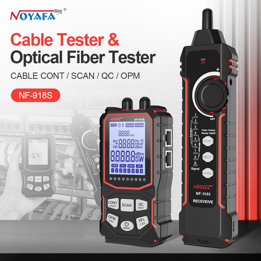 Power Supply Tester - Сетевой Кабельный тестер Noyafa, ЖК-дисплей, кабель