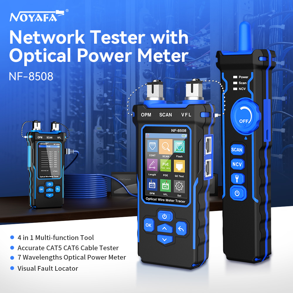 Power Supply Tester - NOYAFA NF-8508 кабель трекер LAN оптический