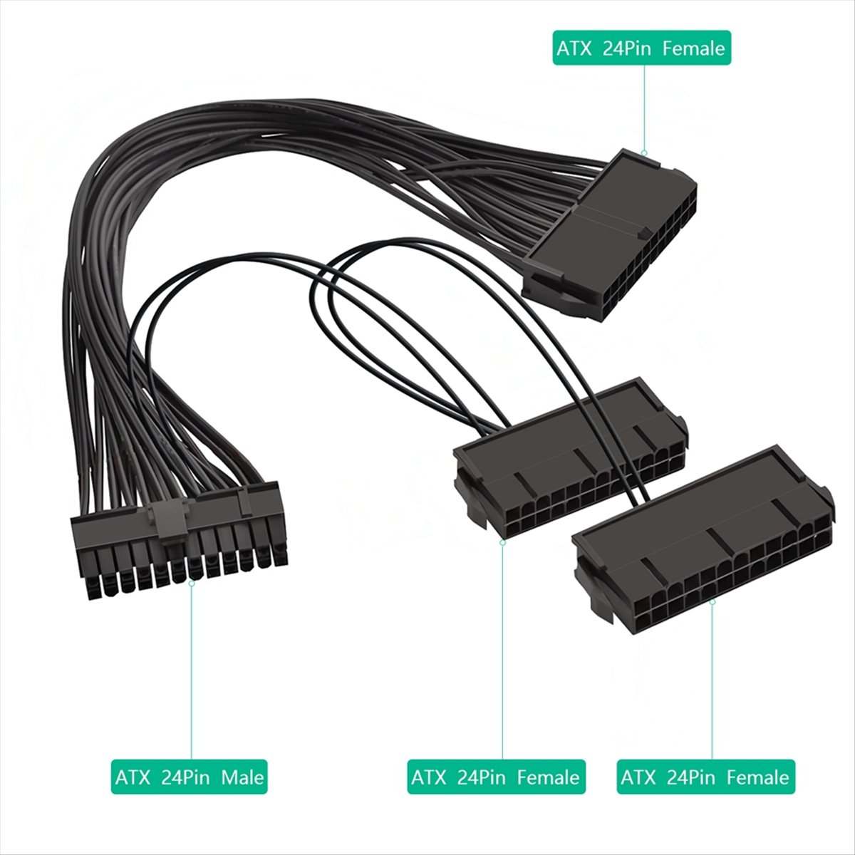Psu Computer - 【A19R】Кабель-разветвитель питания ATX 24 Pin (мужской)
