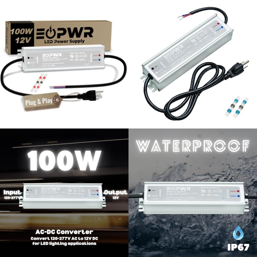 Ac Power Supply - Водонепроницаемый LED-драйвер IP67, блок питания AC120-277V
