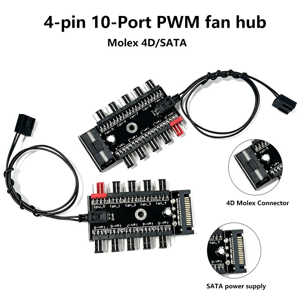 Pc Power Supply - 10-портовый 4-контактный PWM-контроллер для вентиляторов, разветвитель