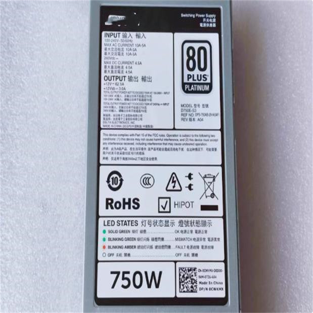 ДЛЯ DELL PowerEdge R740 R730 R – обзор и цена Power Supply 750W
