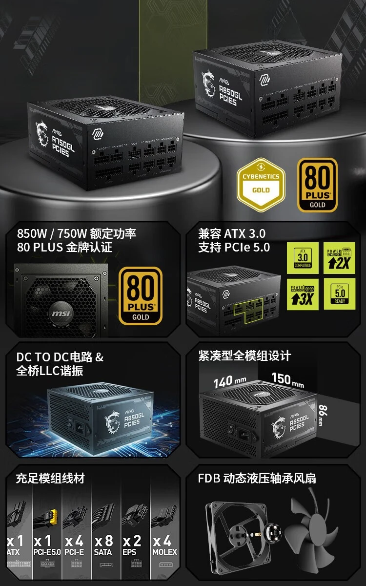 Блок питания Gold A750GL 750W  – обзор и цена Power Supply 750W
