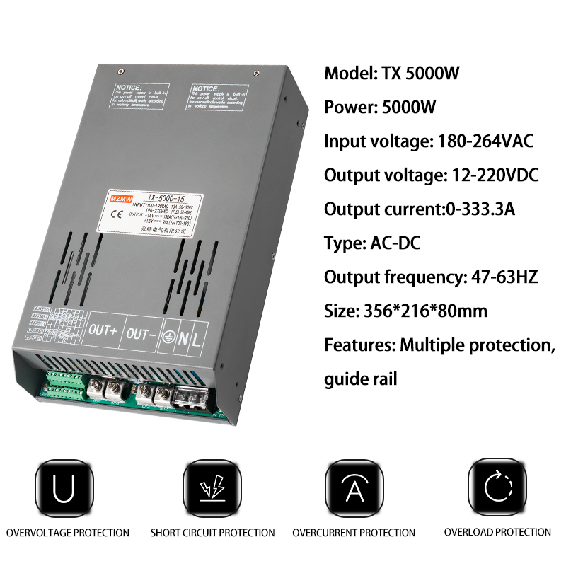 5000 Вт 12 В 24 В 36 В 48 В 72 – обзор и цена Smps Power Supply